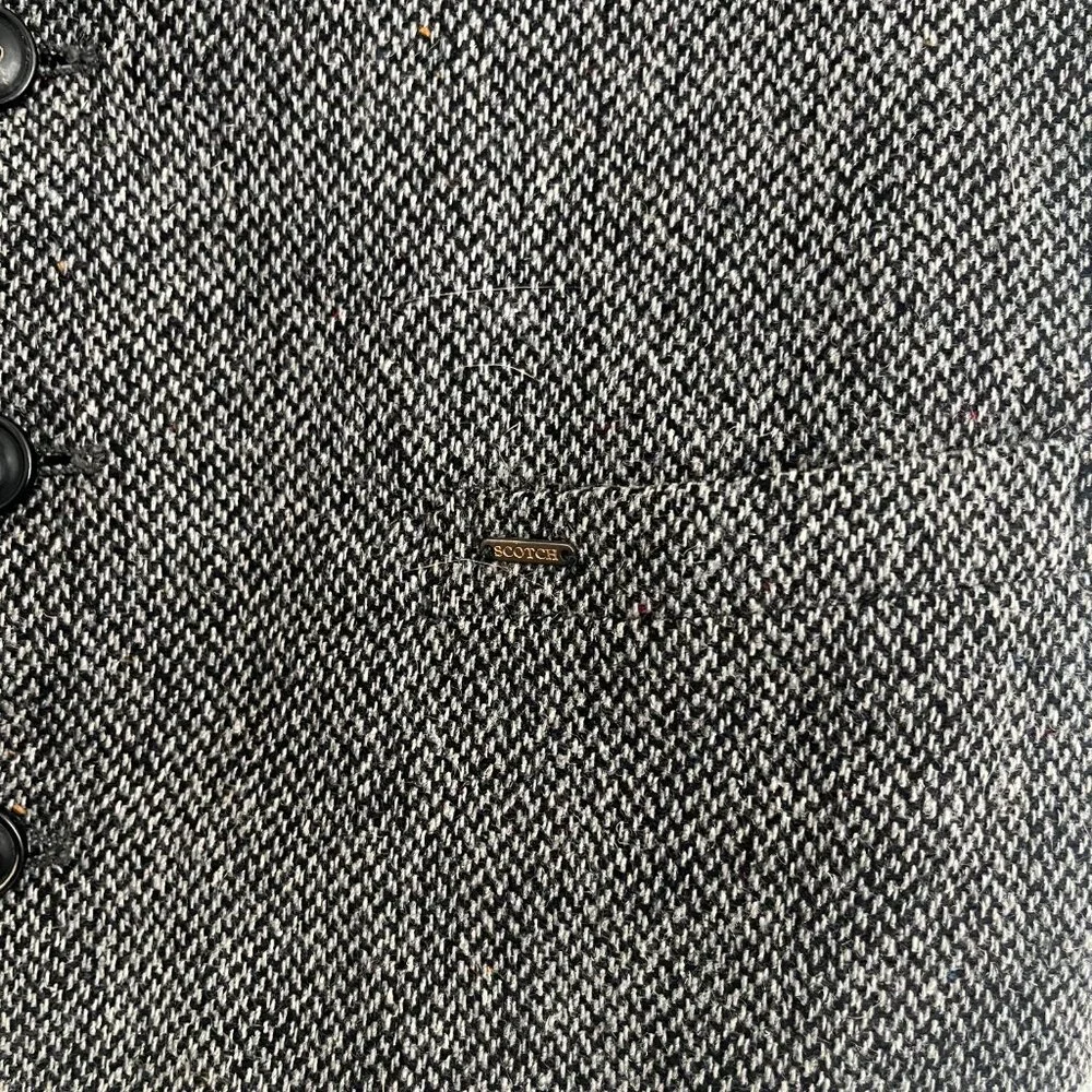 Scotch & Soda Gray Herringbone Wool Vest - Picture 7 of 7